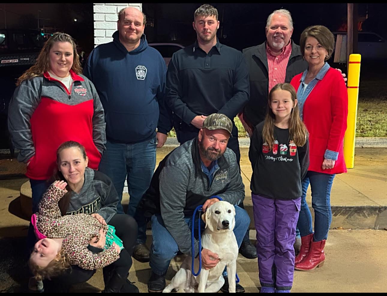 The Independence County Sheriff's team and families gathered together to welcome Rufus
