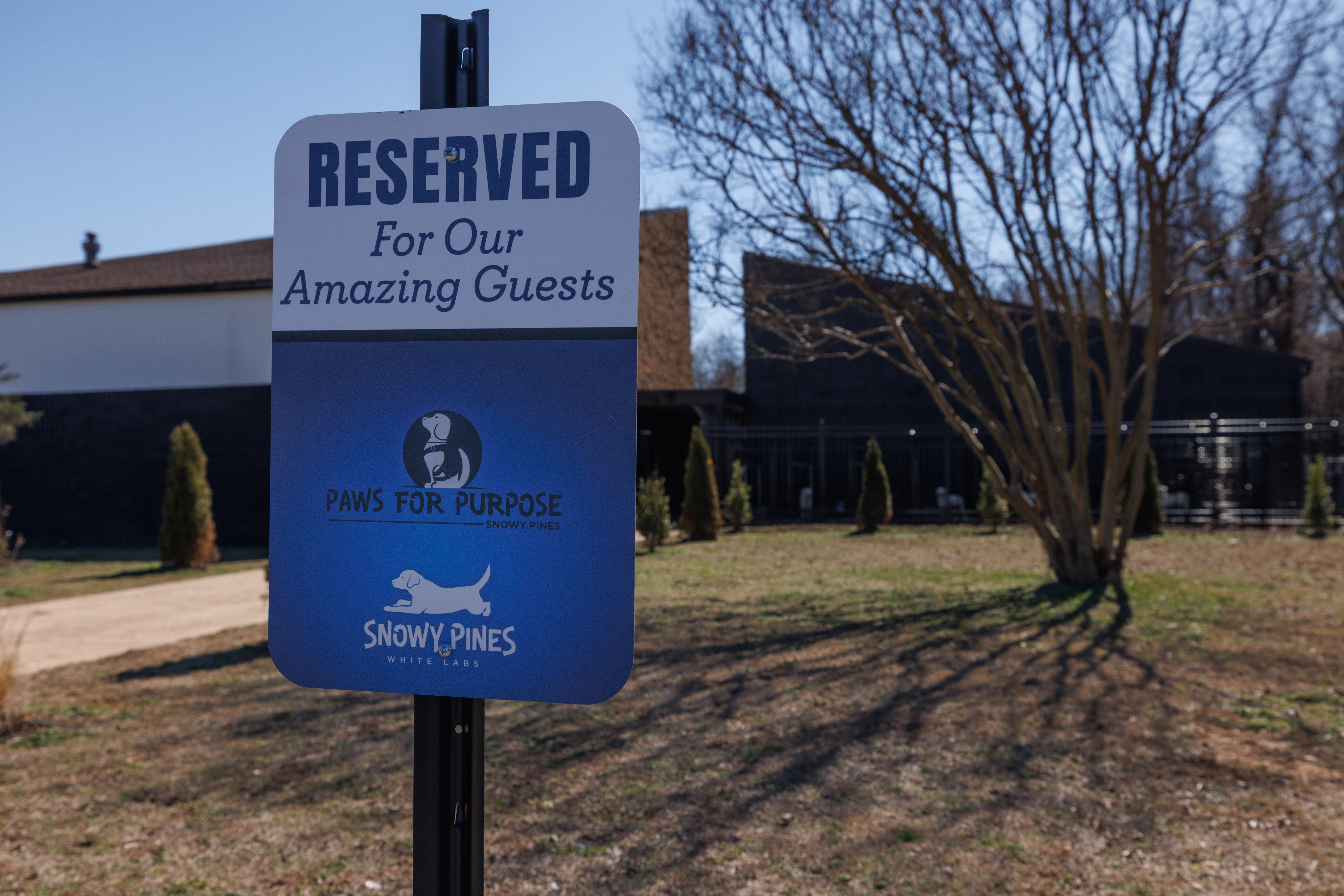 Reserved For Our Amazing Guests sign at the entrance